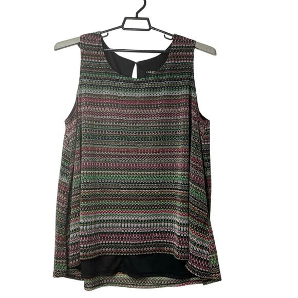 Lane Bryant Sleeveless Tank Top Blouse‎ Plus Size 18/20 Geometric Print Lined - Picture 1 of 6